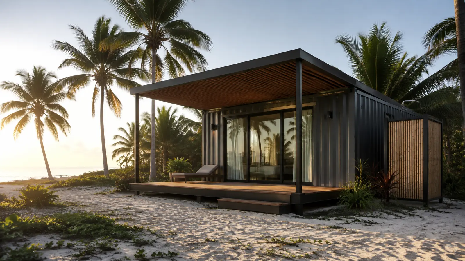 Container concept for container beach cabana in Sri Lanka