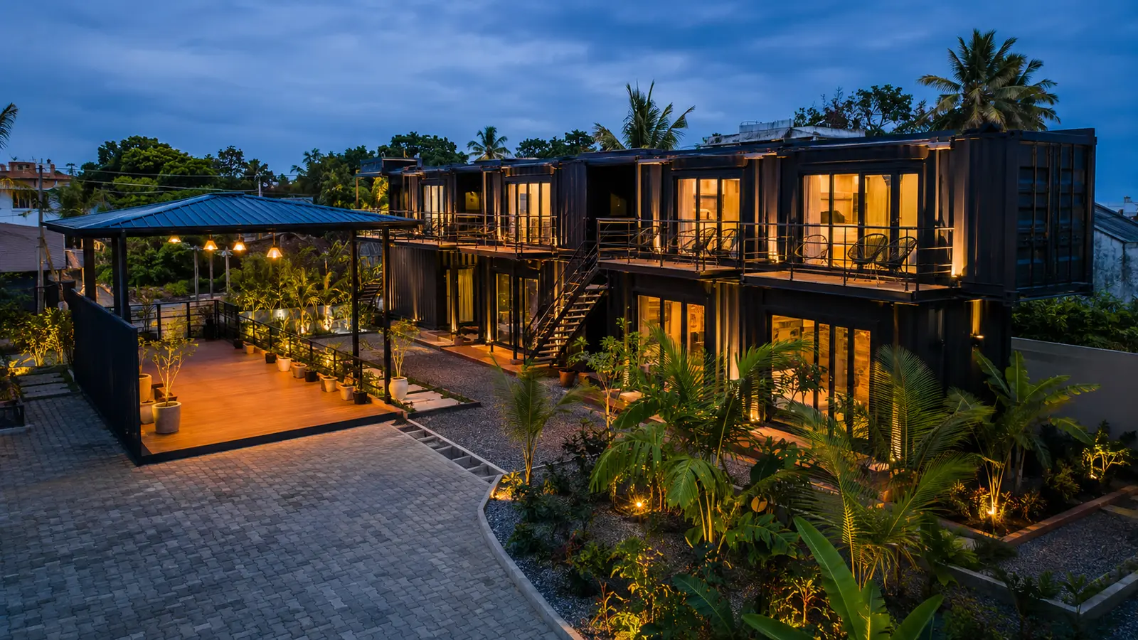 Container concept for container hotel in Sri Lanka
