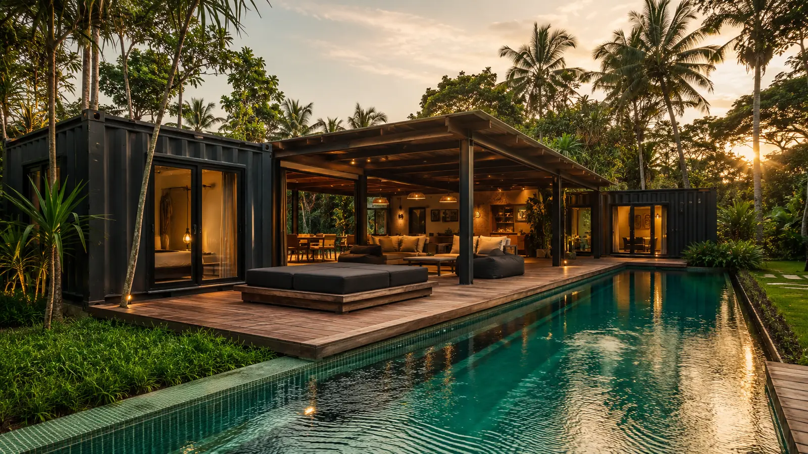 Container concept for container villa in Sri Lanka