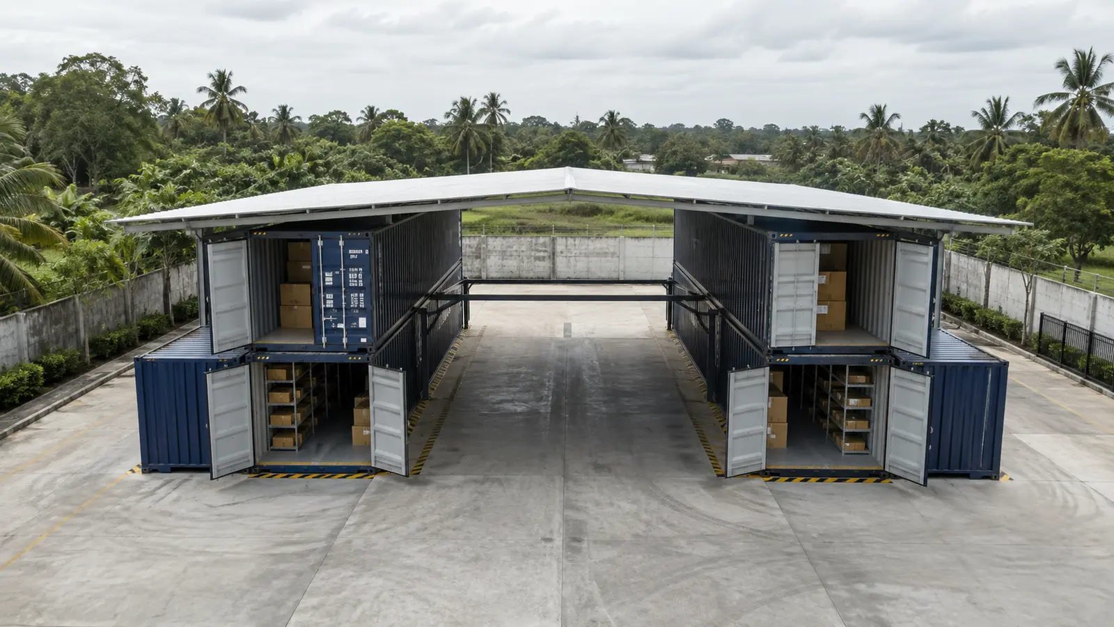 Container concept for container warehouse in Sri Lanka