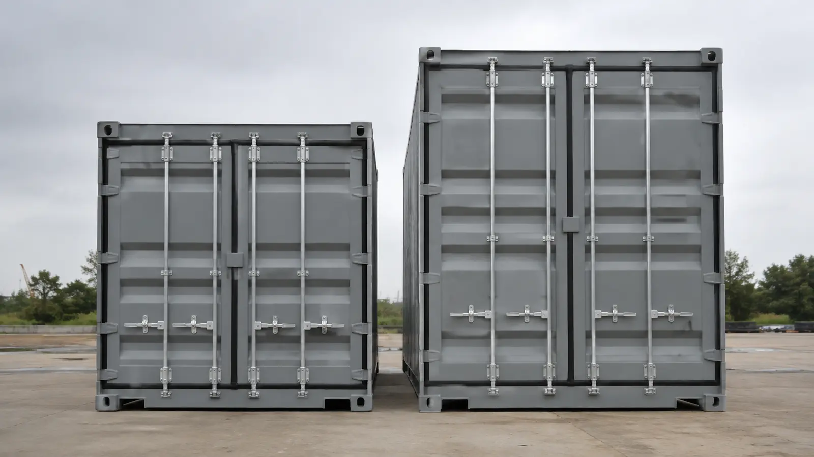 Visual reference for standard vs high cube container