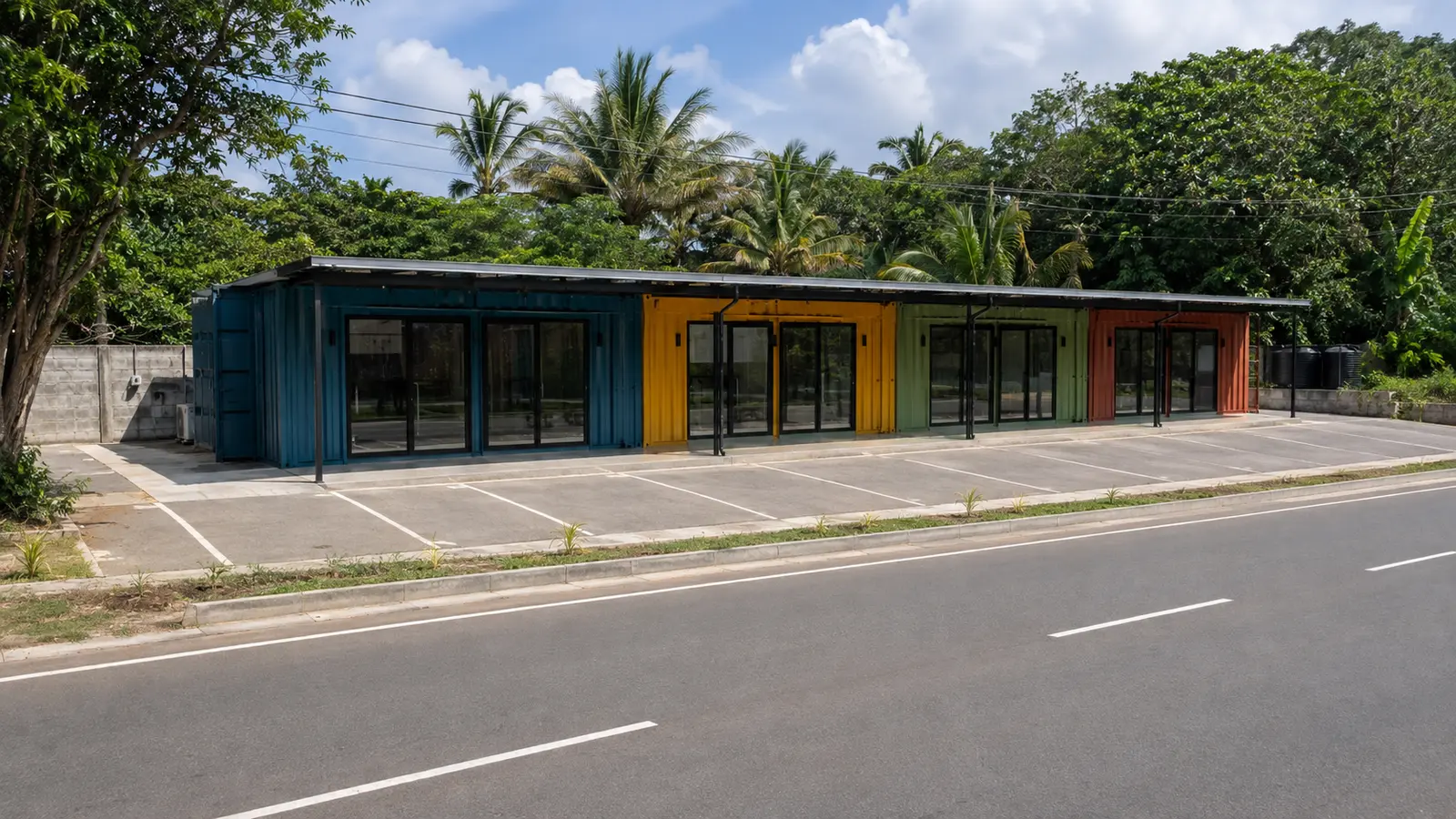Container retail units planning concept