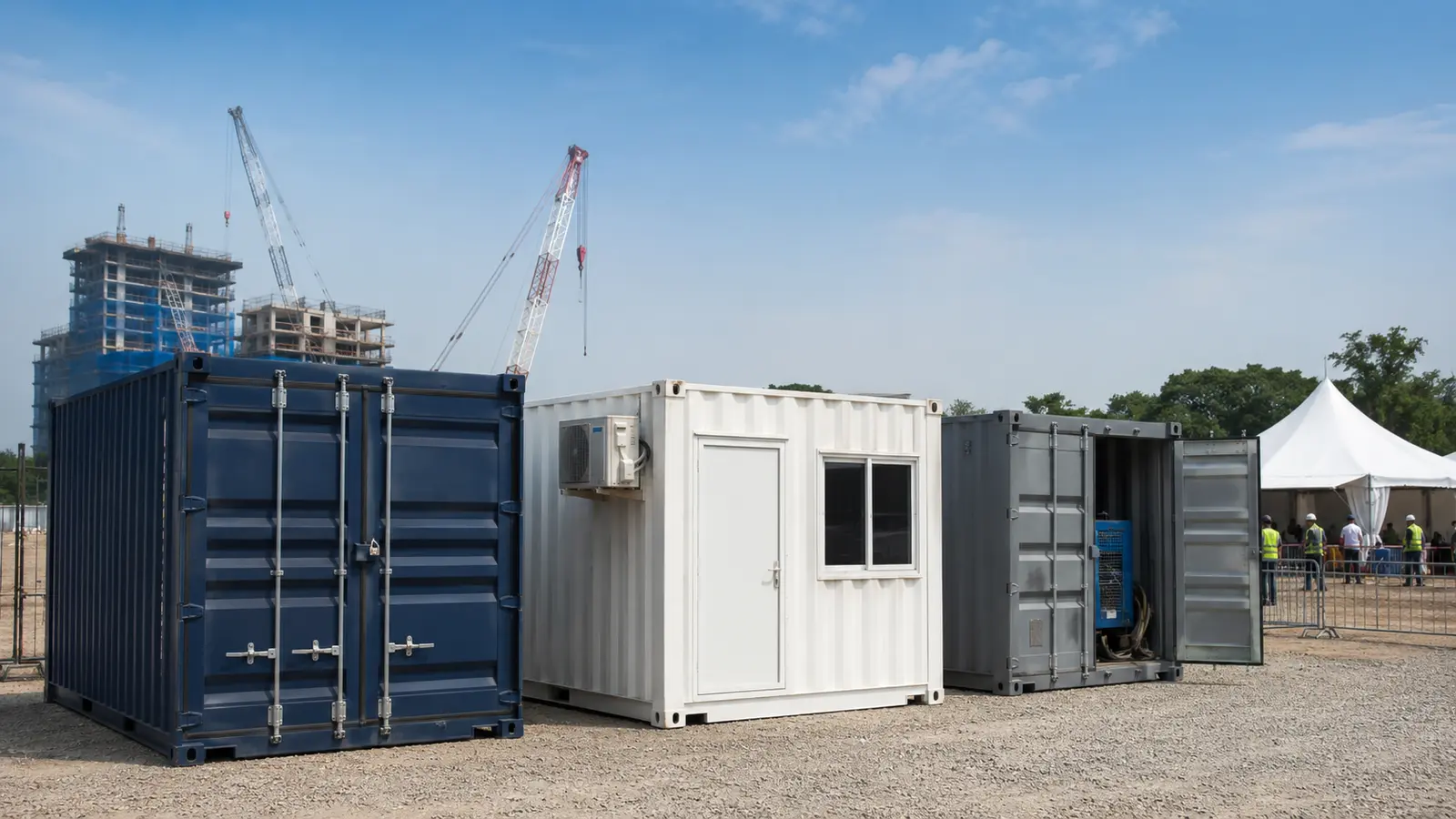 Rental containers prepared for storage, office and project use in Sri Lanka